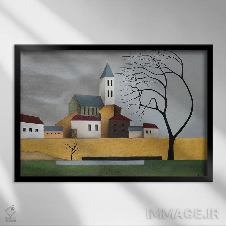 تابلو نفس سرد اثر الکساندر تریفونوف - نمای قابدار مشکی