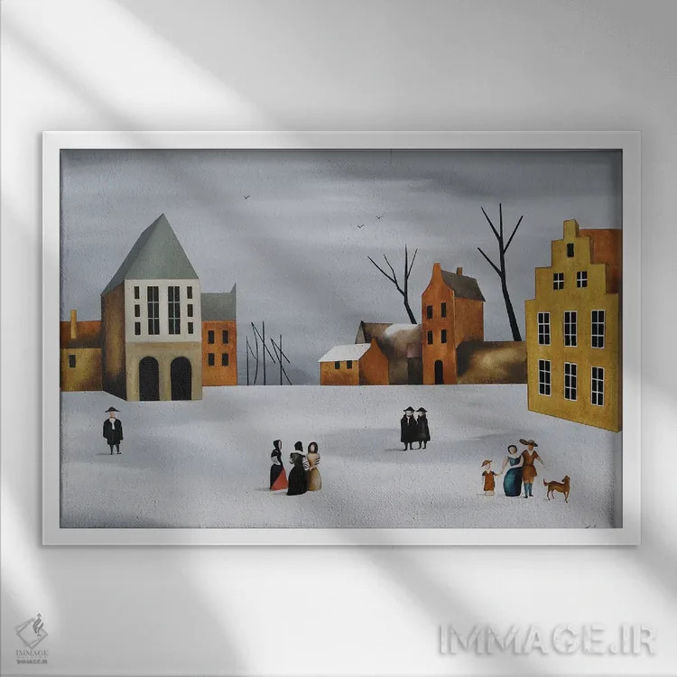 تابلو در میدان اصلی اثر الکساندر تریفونوف - نمای قابدار سفید