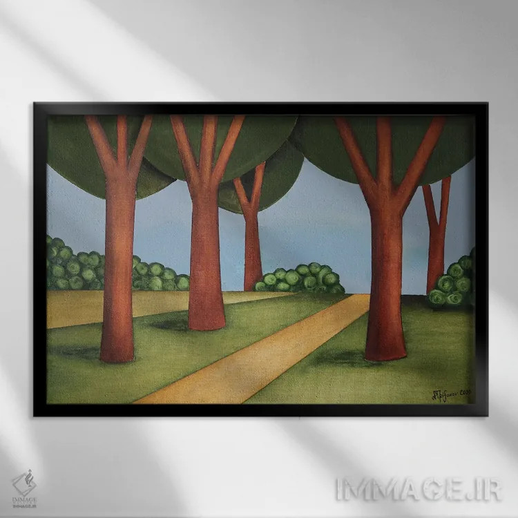 تابلو کوچه اثر الکساندر تریفونوف - نمای قابدار مشکی