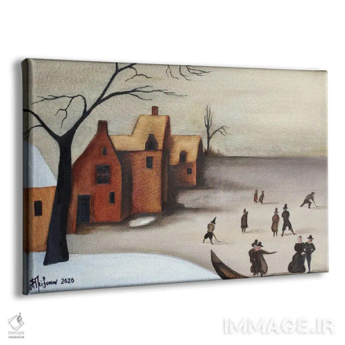 تابلو روی دریاچه یخزده اثر الکساندر تریفونوف - نمای پرسپکتیو محصول