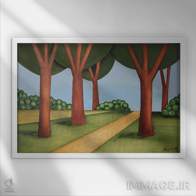 تابلو کوچه اثر الکساندر تریفونوف - نمای قابدار سفید