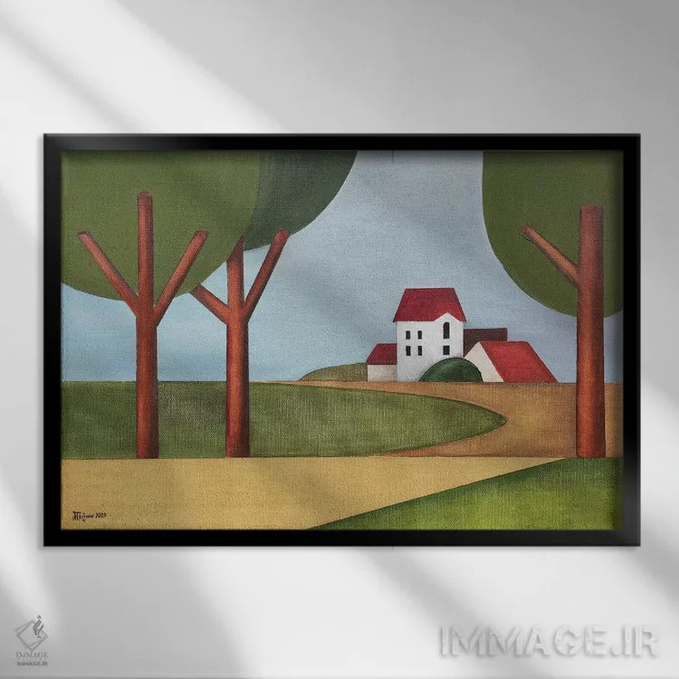 تابلو اسلونسکو (اسلواکی) اثر الکساندر تریفونوف - نمای قابدار مشکی