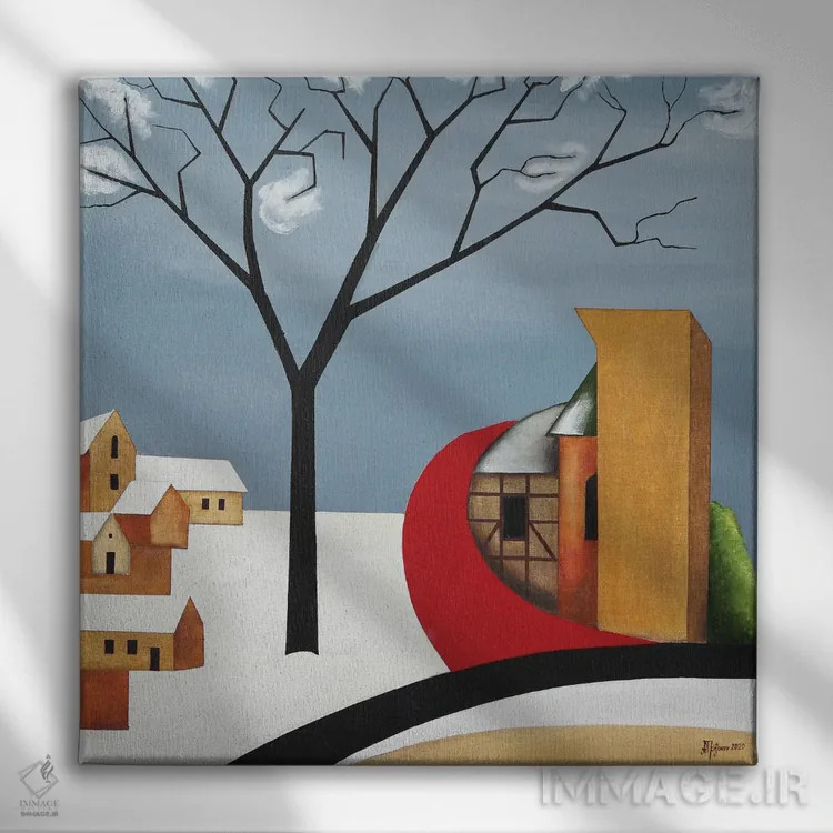 تابلو دسامبر اثر الکساندر تریفونوف - نمای روبهرو روی دیوار