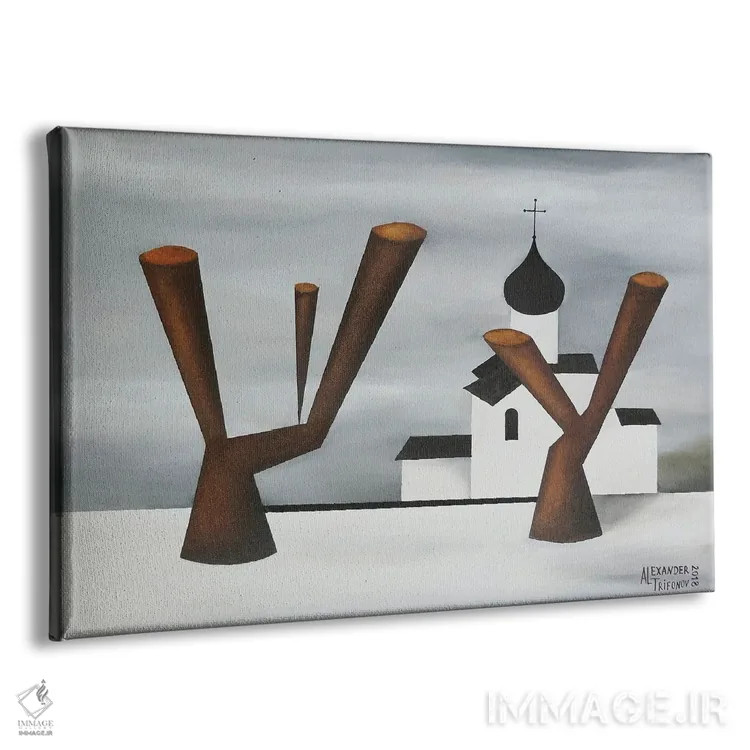 تابلو منظره روسی اثر الکساندر تریفونوف - نمای پرسپکتیو محصول