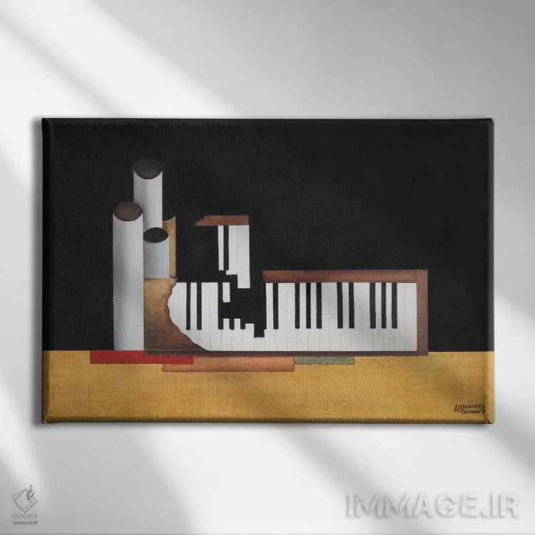تابلو فورته (قوی/اصطلاح موسیقی) اثر الکساندر تریفونوف - نمای روبهرو روی دیوار