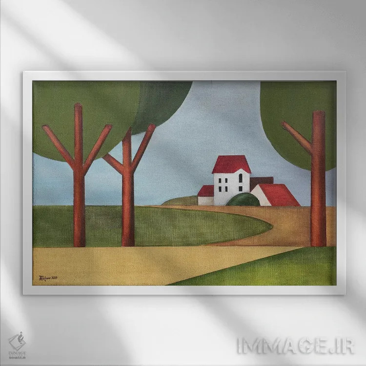 تابلو اسلونسکو (اسلواکی) اثر الکساندر تریفونوف - نمای قابدار سفید