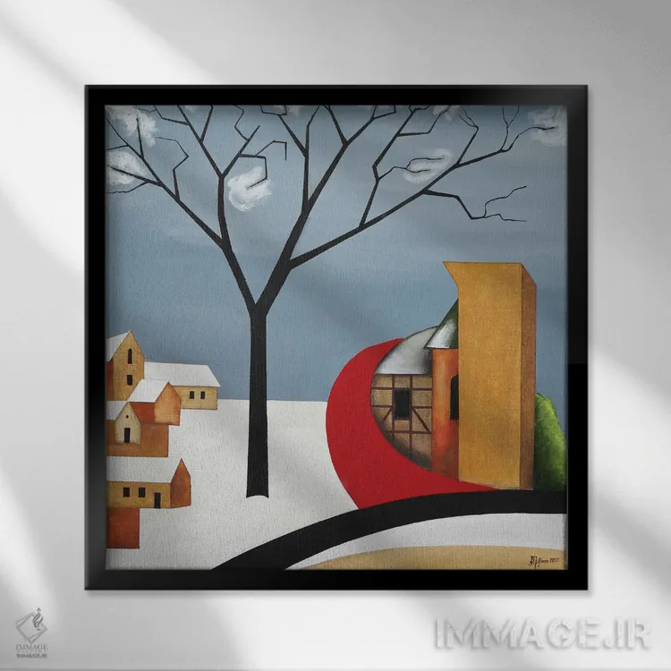 تابلو دسامبر اثر الکساندر تریفونوف - نمای قابدار مشکی