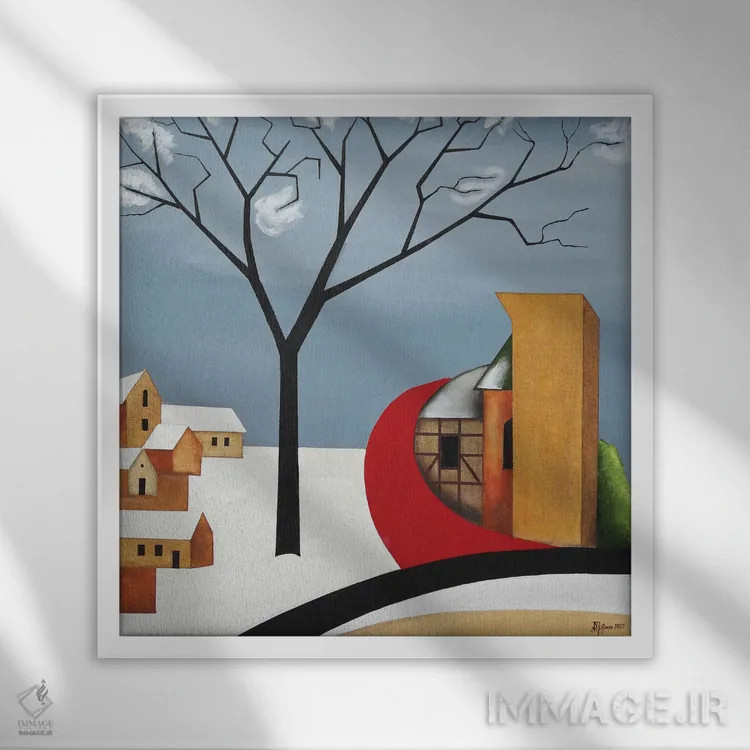 تابلو دسامبر اثر الکساندر تریفونوف - نمای قابدار سفید