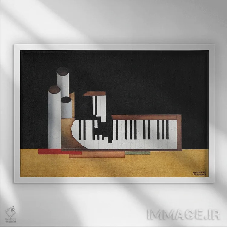 تابلو فورته (قوی/اصطلاح موسیقی) اثر الکساندر تریفونوف - نمای قابدار سفید