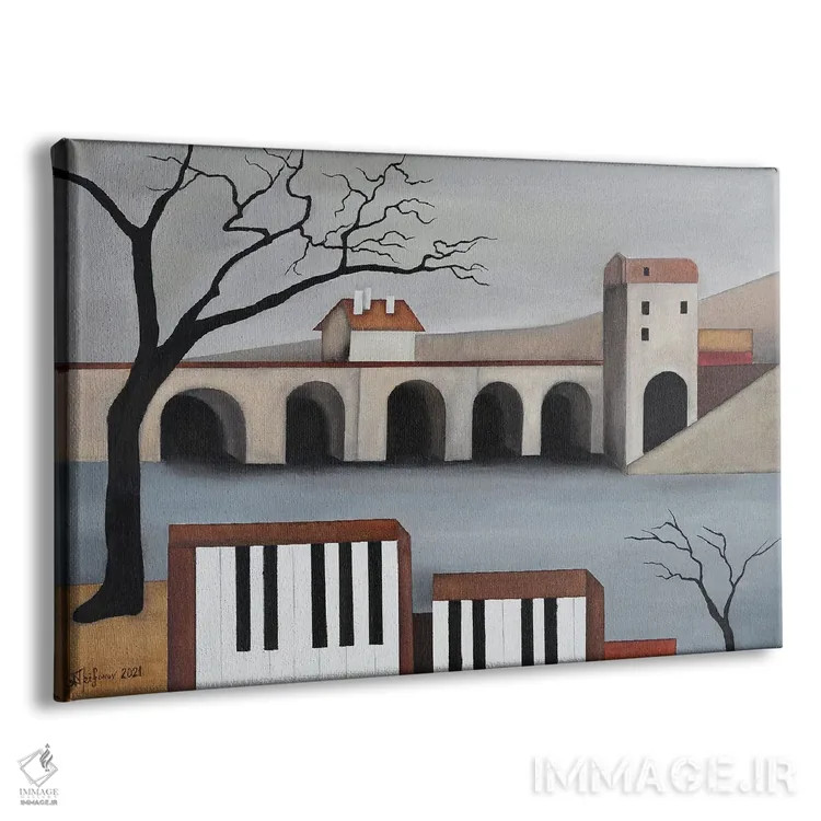 تابلو پل موسیقی اثر الکساندر تریفونوف - نمای پرسپکتیو محصول
