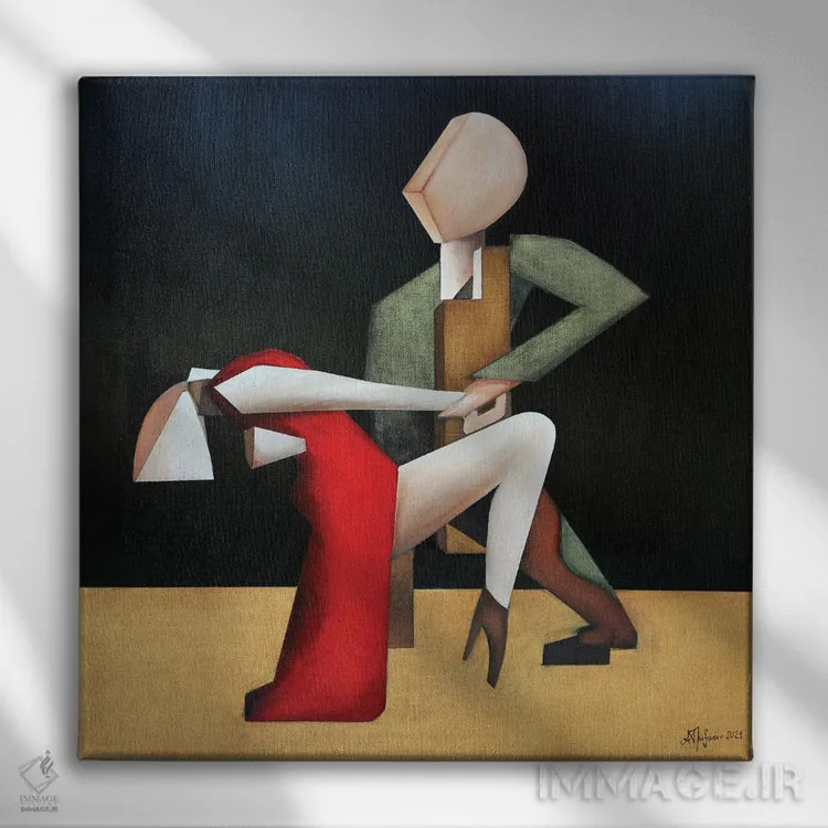 تابلو تانگو پس از تاریکی اثر الکساندر تریفونوف - نمای روبهرو روی دیوار