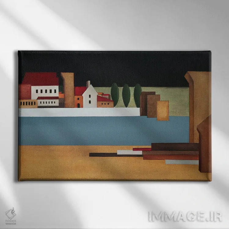 تابلو آنسوی دیگر رودخانه اثر الکساندر تریفونوف - نمای روبهرو روی دیوار