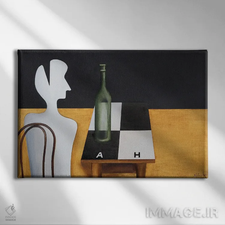 تابلو شطرنج I اثر الکساندر تریفونوف - نمای روبهرو روی دیوار