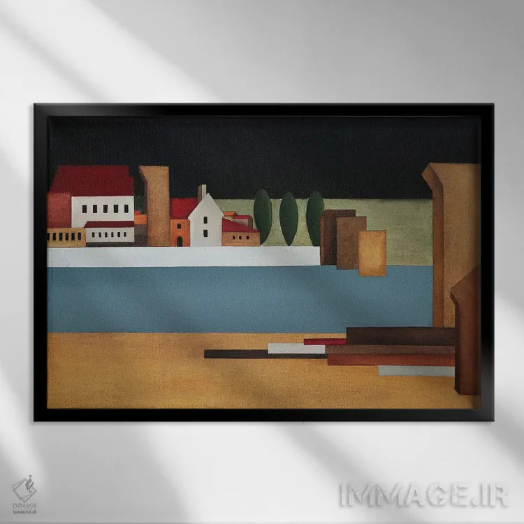 تابلو آنسوی دیگر رودخانه اثر الکساندر تریفونوف - نمای قابدار مشکی