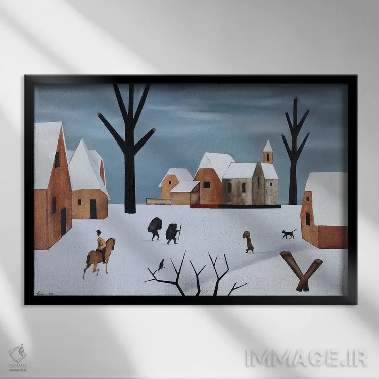 تابلو روز ژانویه اثر الکساندر تریفونوف - نمای قابدار مشکی