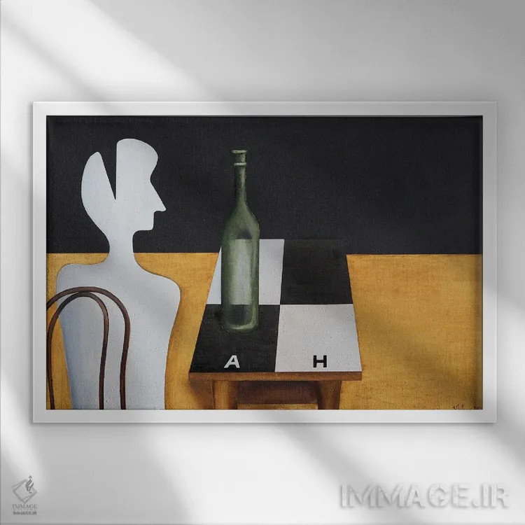 تابلو شطرنج I اثر الکساندر تریفونوف - نمای قابدار سفید