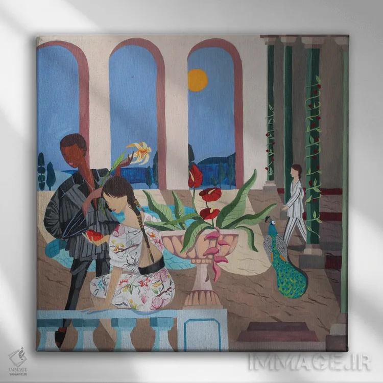 تابلو دیدار نیمهشب اثر آرتی گوآوا - نمای روبهرو روی دیوار