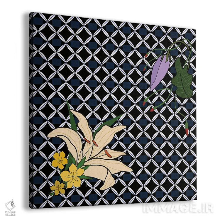 تابلو طرح گل پراناکان اثر آرتی گوآوا - نمای پرسپکتیو محصول