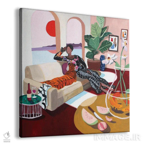 تابلو ملکه ببرها اثر آرتی گوآوا - نمای پرسپکتیو محصول