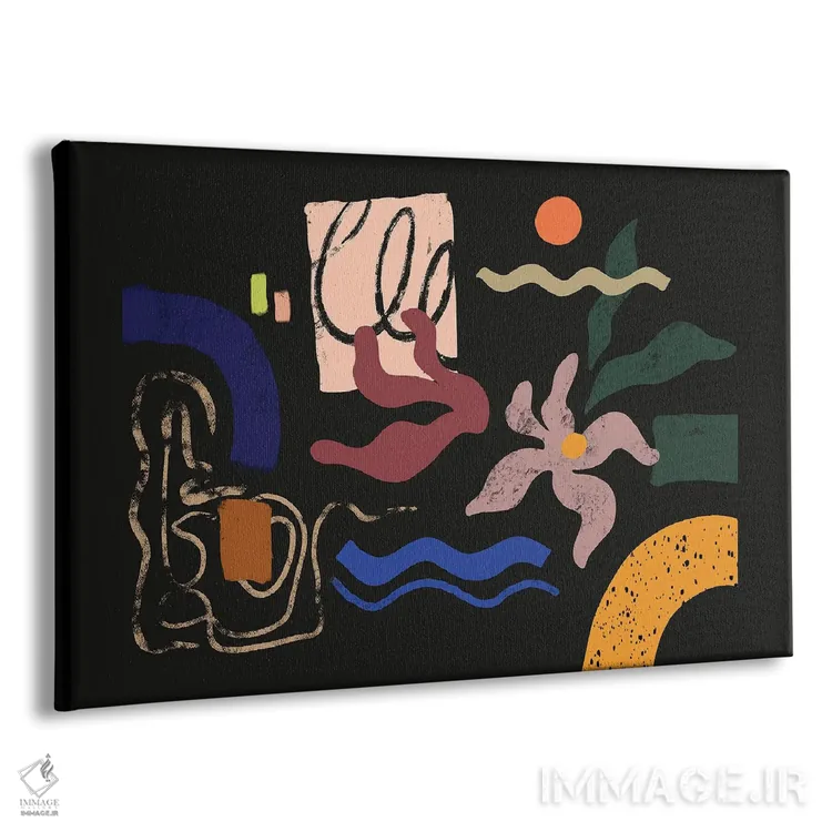 تابلو طرح گلدار انتزاعی اثر آرتی گوآوا - نمای پرسپکتیو محصول