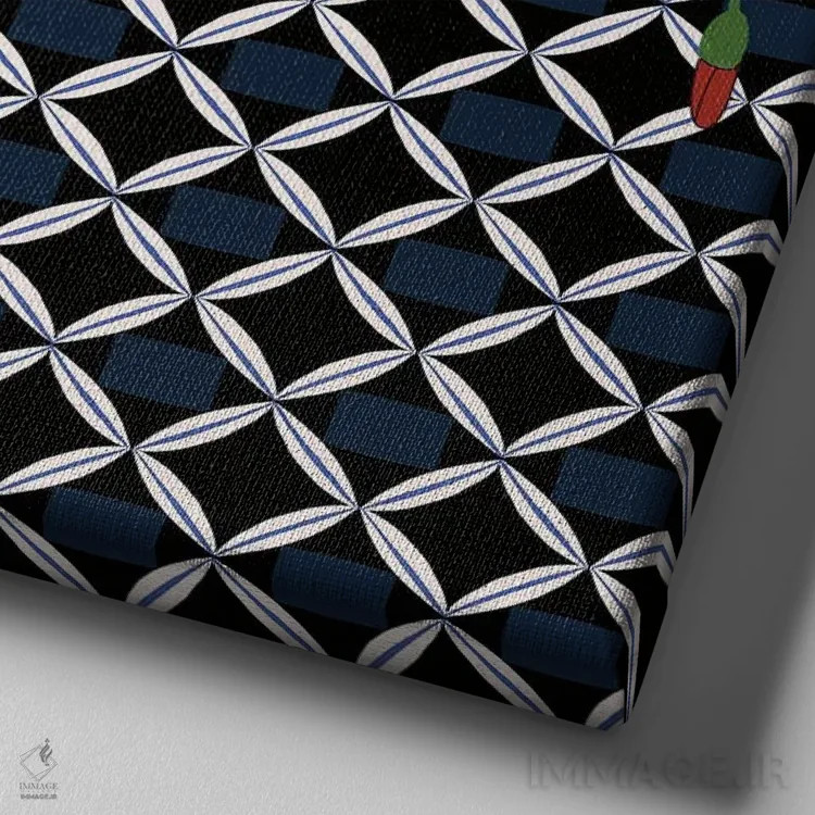 تابلو طرح گل پراناکان اثر آرتی گوآوا - نمای نزدیک بافت بوم