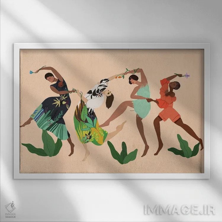 تابلو قبیلهٔ من اثر آرتی گوآوا - نمای قابدار سفید