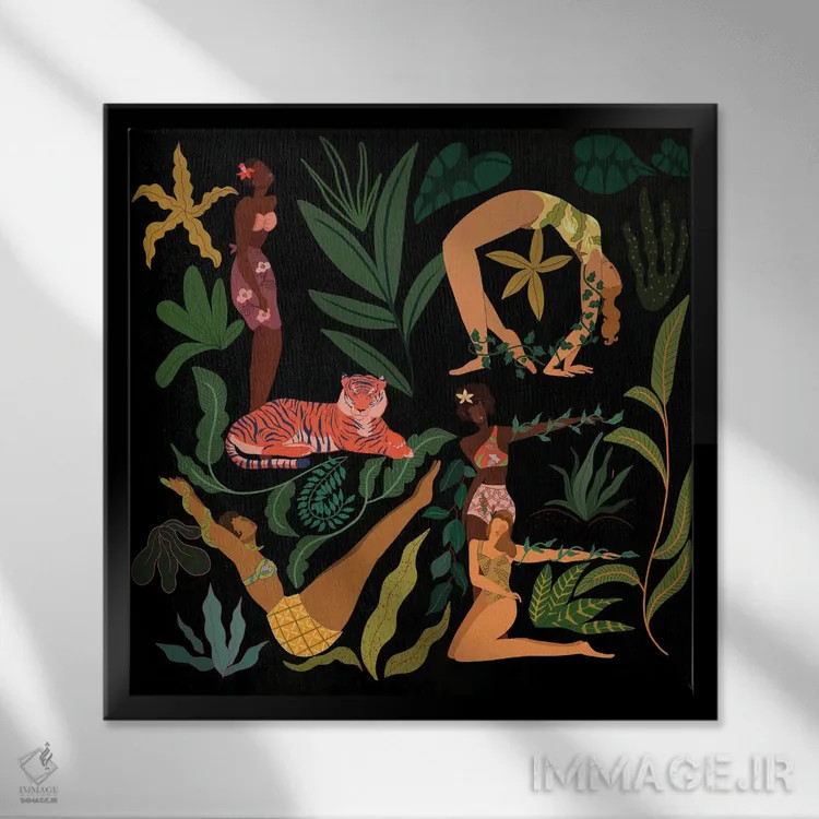 تابلو عشق اثر آرتی گوآوا - نمای قابدار مشکی