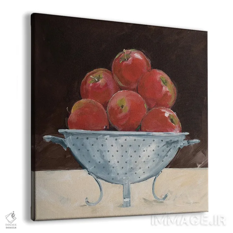 تابلو سیبهای قرمز در کاسه اثر اِیوری تیلمن - نمای پرسپکتیو محصول