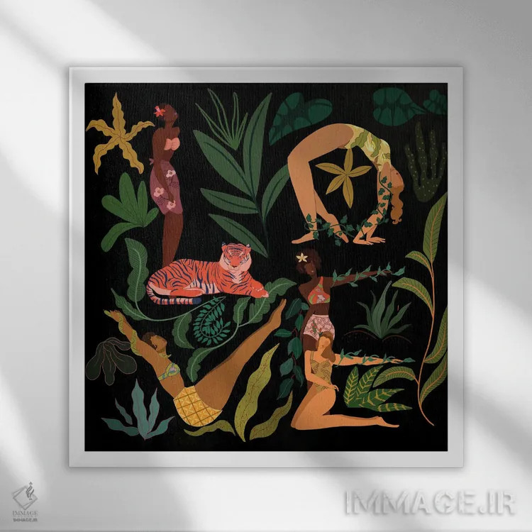 تابلو عشق اثر آرتی گوآوا - نمای قابدار سفید