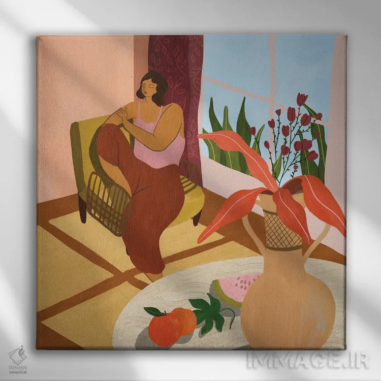 تابلو در خانه بمان اثر آرتی گوآوا - نمای روبهرو روی دیوار