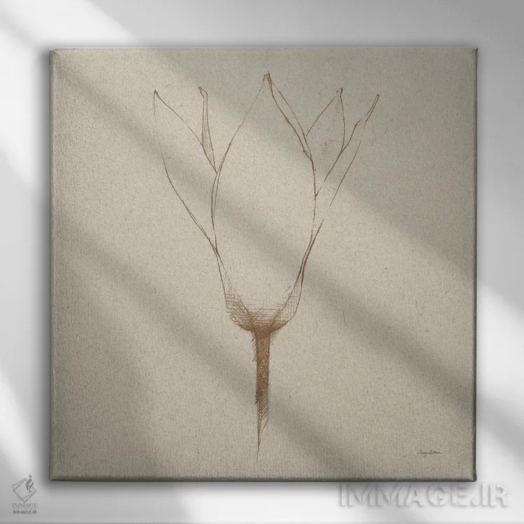 تابلو گلهای کلاسیک مدرن V اثر اِیوری تیلمن - نمای روبهرو روی دیوار