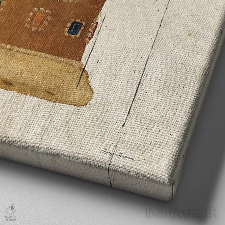 تابلو تاج شاهانه II اثر اِیوری تیلمن - نمای نزدیک بافت بوم