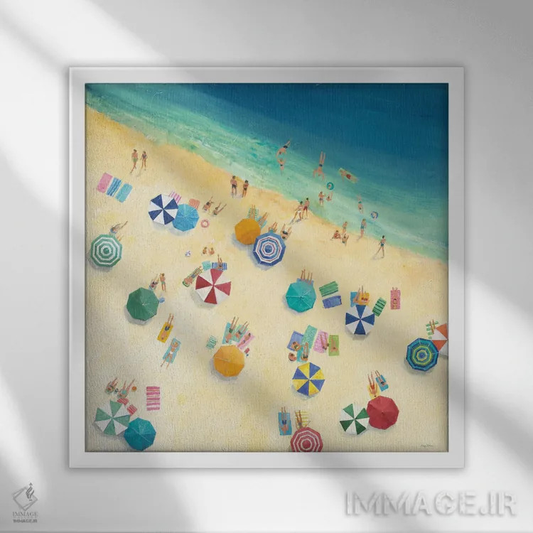 تابلو تفریح تابستانی اثر اِیوری تیلمن - نمای قابدار سفید