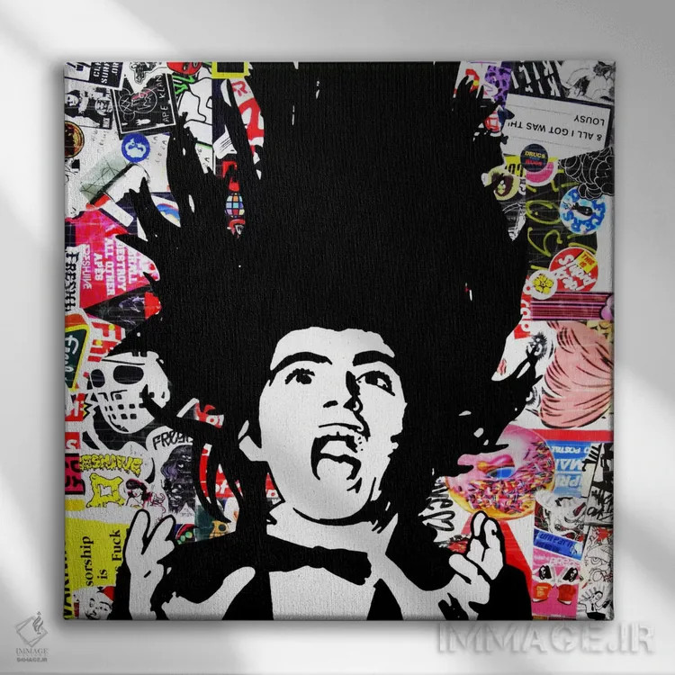 تابلو لرد ساچ فریادزن (شخصیت) اثر آنی ترازو - نمای روبهرو روی دیوار