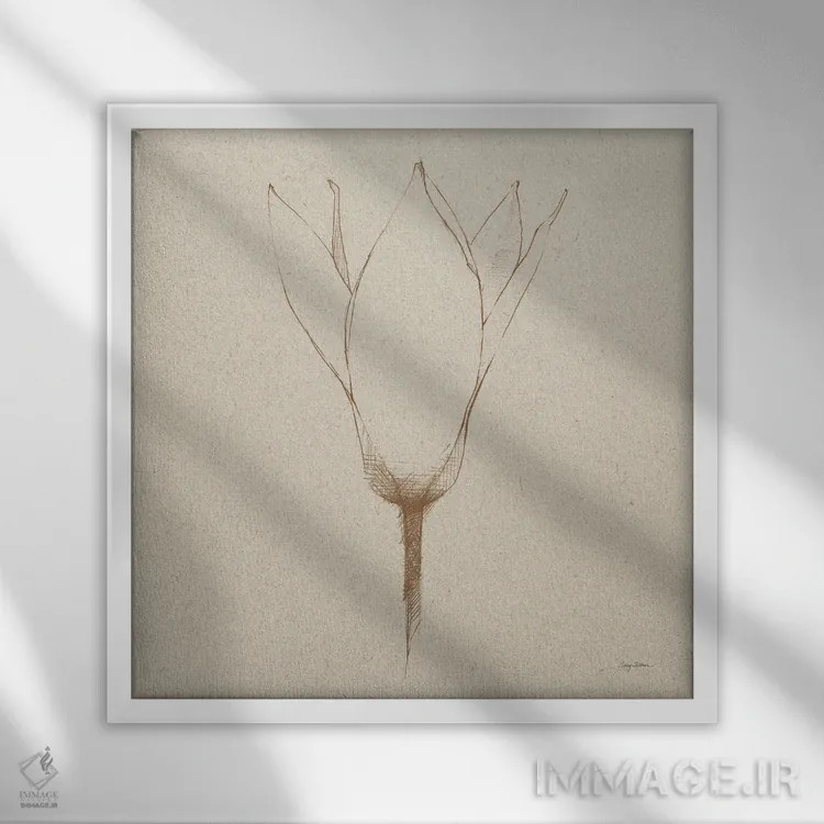 تابلو گلهای کلاسیک مدرن V اثر اِیوری تیلمن - نمای قابدار سفید