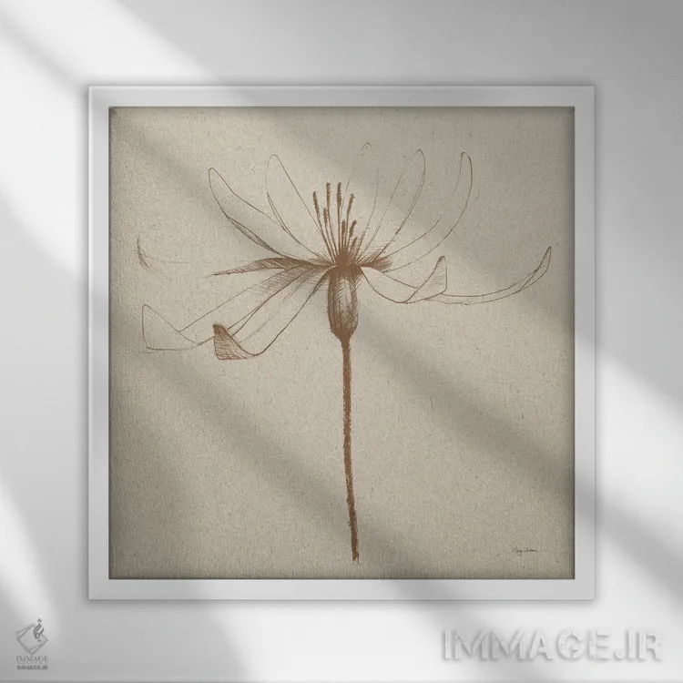 تابلو گلهای کلاسیک مدرن III اثر اِیوری تیلمن - نمای قابدار سفید