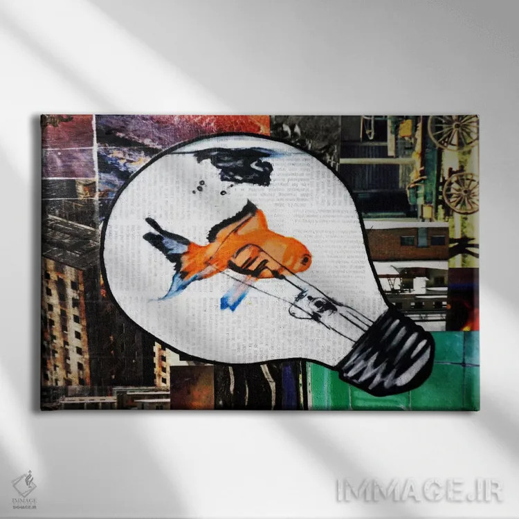 تابلو اینرسی (لختی) اثر آنی ترازو - نمای روبهرو روی دیوار