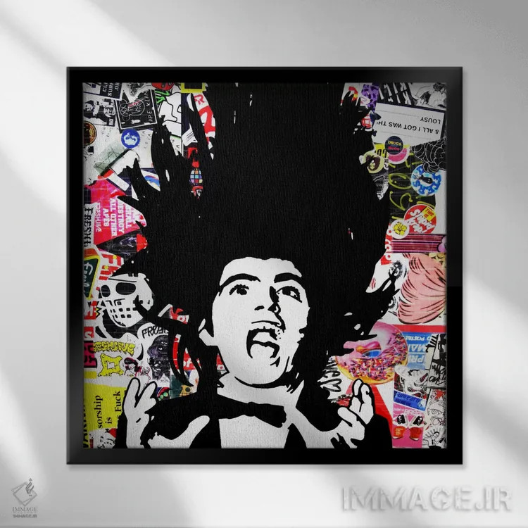 تابلو لرد ساچ فریادزن (شخصیت) اثر آنی ترازو - نمای قابدار مشکی