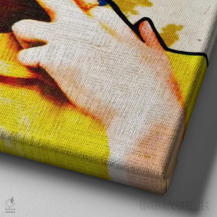 تابلو همه را پاک کن اثر آنی ترازو - نمای نزدیک بافت بوم