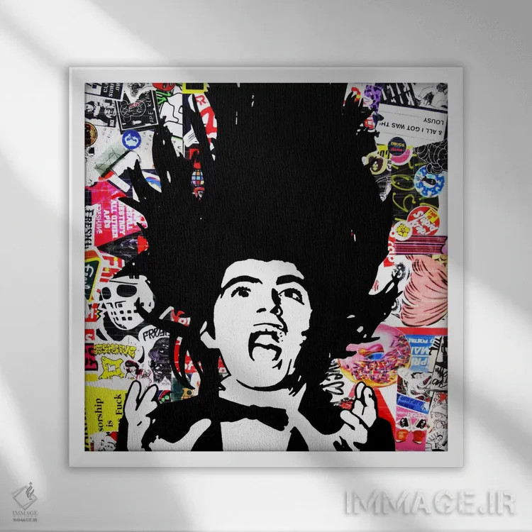 تابلو لرد ساچ فریادزن (شخصیت) اثر آنی ترازو - نمای قابدار سفید