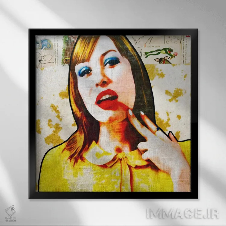 تابلو همه را پاک کن اثر آنی ترازو - نمای قابدار مشکی