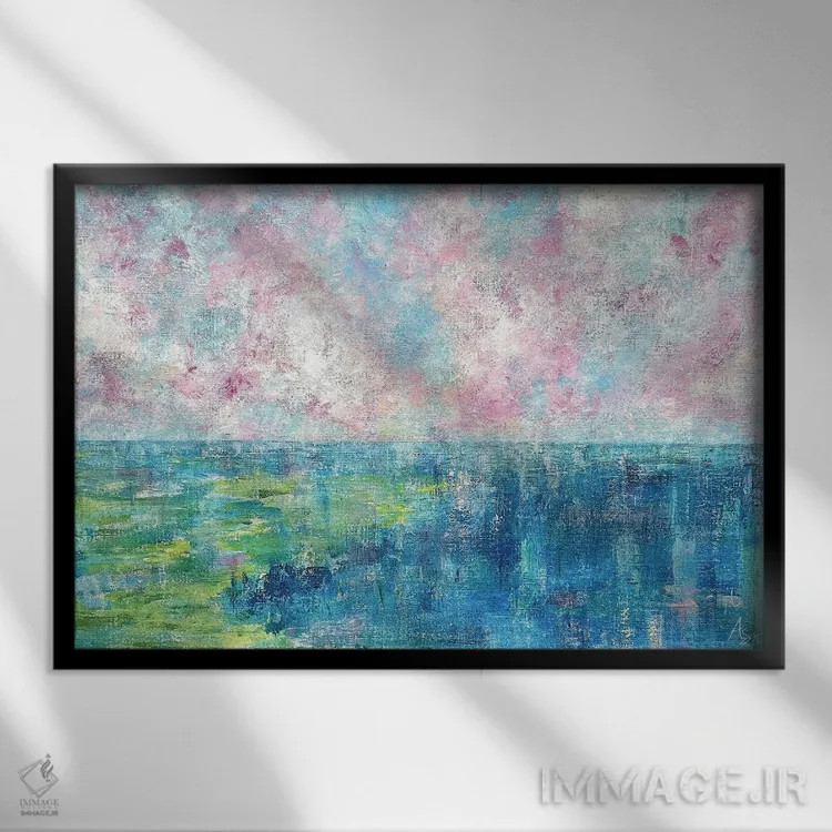 تابلو انعکاس تابستانی اثر آماندا توپـه - نمای قابدار مشکی