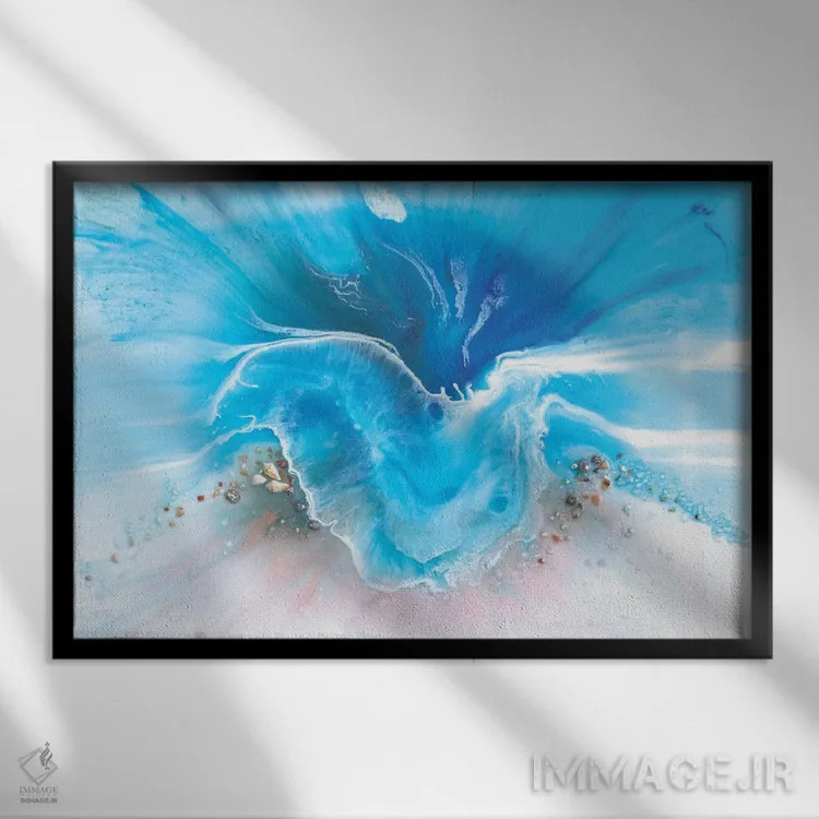 تابلو حالوهوای کوگی (ساحل استرالیا) اثر آنتوانل - نمای قابدار مشکی