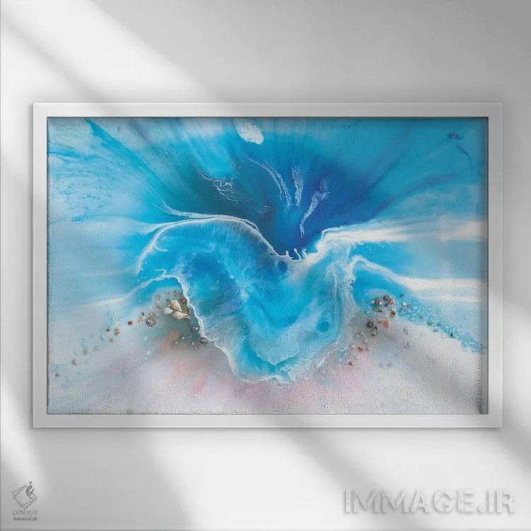 تابلو حالوهوای کوگی (ساحل استرالیا) اثر آنتوانل - نمای قابدار سفید