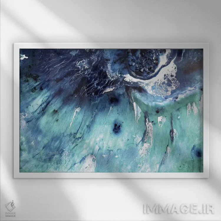 تابلو موجسواری باندای (ساحل استرالیا) اثر آنتوانل - نمای قابدار سفید