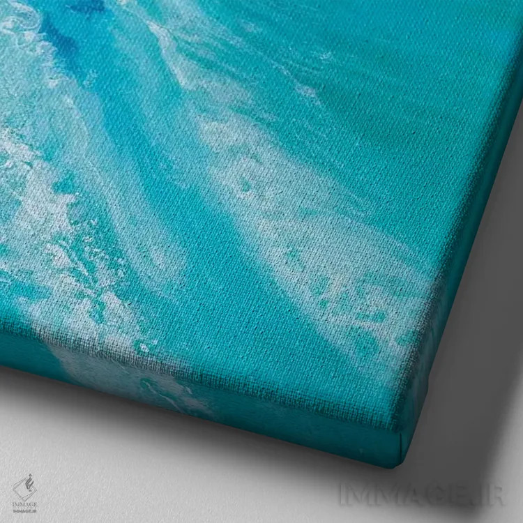 تابلو دردل دور (نام یک مکان ساحلی در انگلیس) اثر آنتوانل - نمای نزدیک بافت بوم