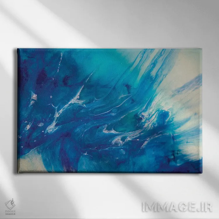 تابلو درخشش ساحل طلایی اثر آنتوانل - نمای روبهرو روی دیوار