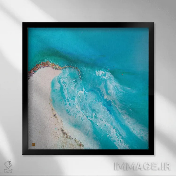 تابلو دردل دور (نام یک مکان ساحلی در انگلیس) اثر آنتوانل - نمای قابدار مشکی