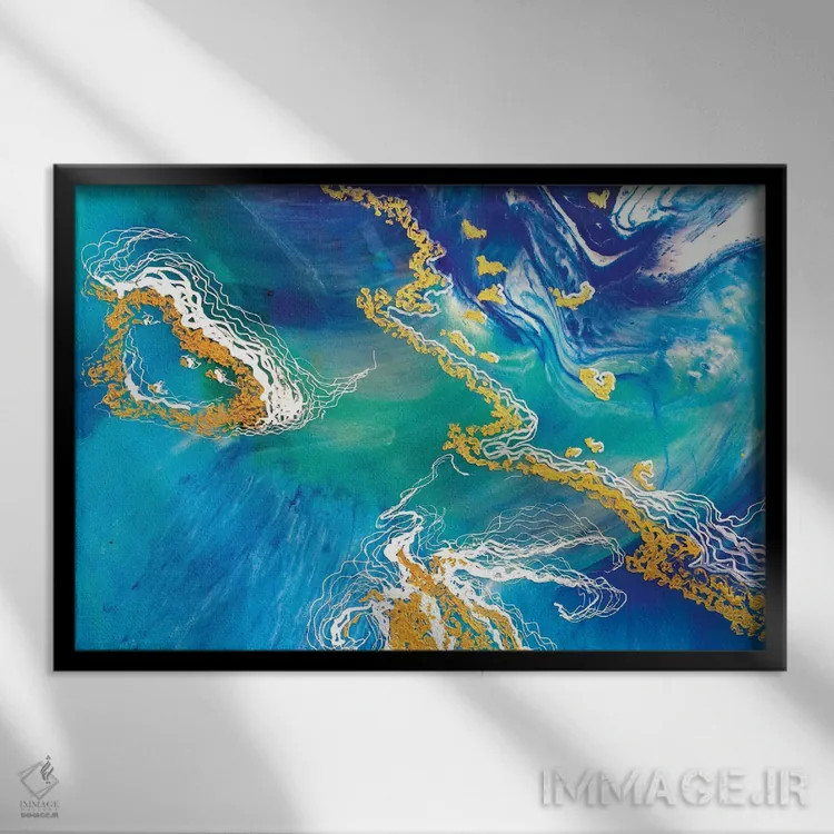 تابلو ریف قلبی ۸.۱ (توده مرجانی) اثر آنتوانل - نمای قابدار مشکی