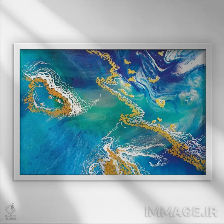 تابلو ریف قلبی ۸.۱ (توده مرجانی) اثر آنتوانل - نمای قابدار سفید